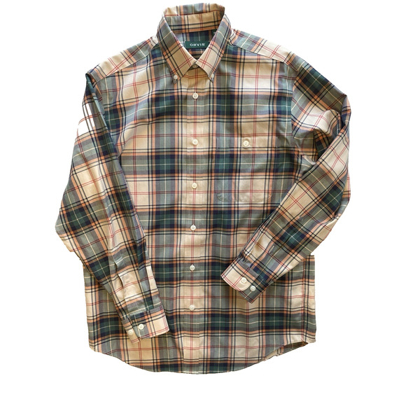 Orvis Shirt Mens Medium Plaid Button Down Wrinkle Free Long Sleeve Office Top - Picture 10 of 11